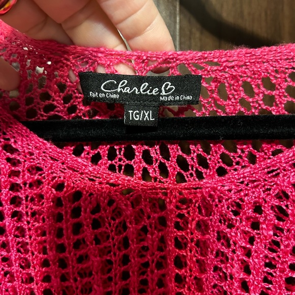 💕 Charlie B fishnet crochet sweater - Picture 5 of 8